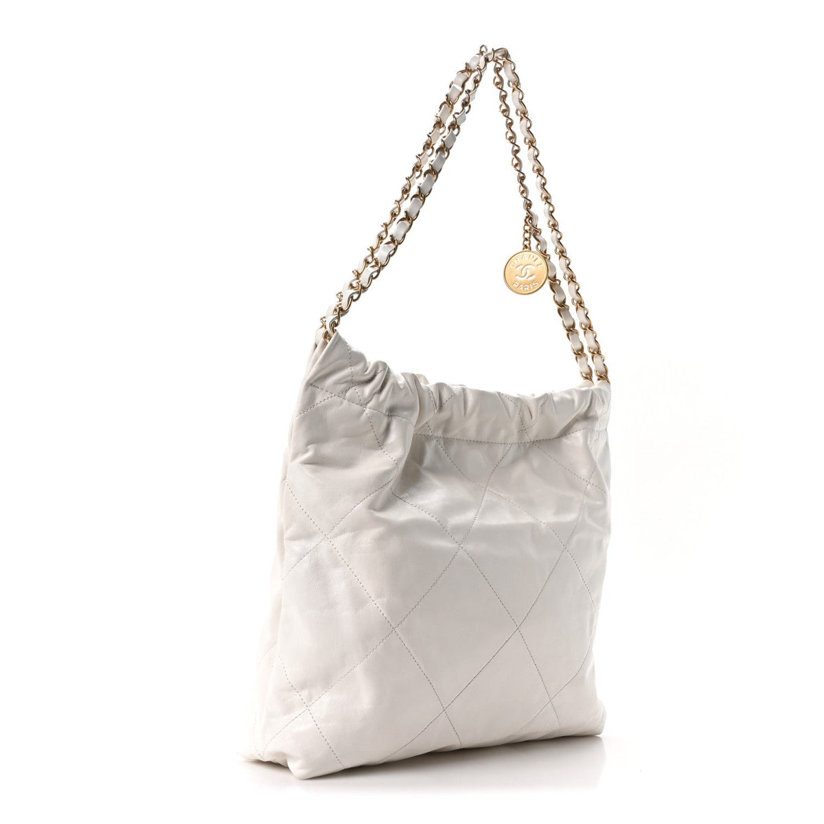 Small Quilted Calfskin Handbag - White