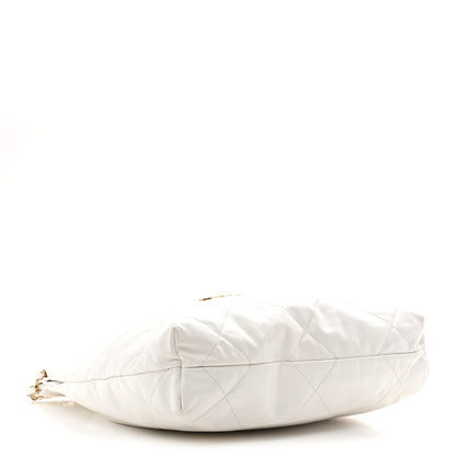 Small Quilted Calfskin Handbag - White