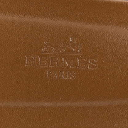 Hermes Suede Goatskin Women's Braided Oran Sandals 40 Brun Fume