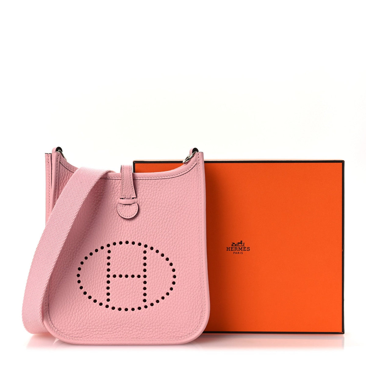 Taurillon Clemence Evelyne Tpm Rose Saku Handbag