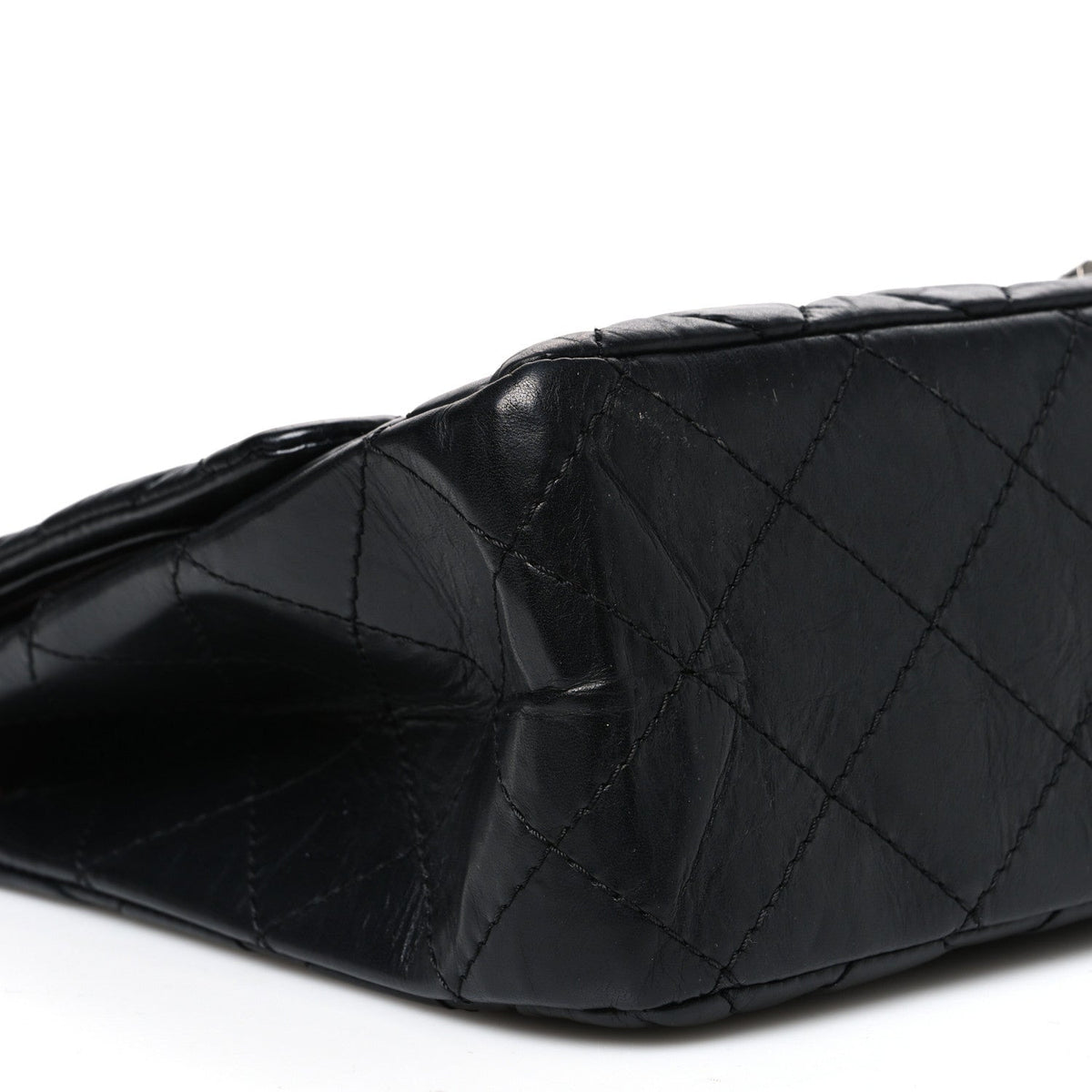 Quilted Calfskin Flap Shoulder Bag - Black