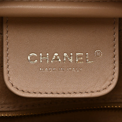 Large Calfskin Handbag - Beige