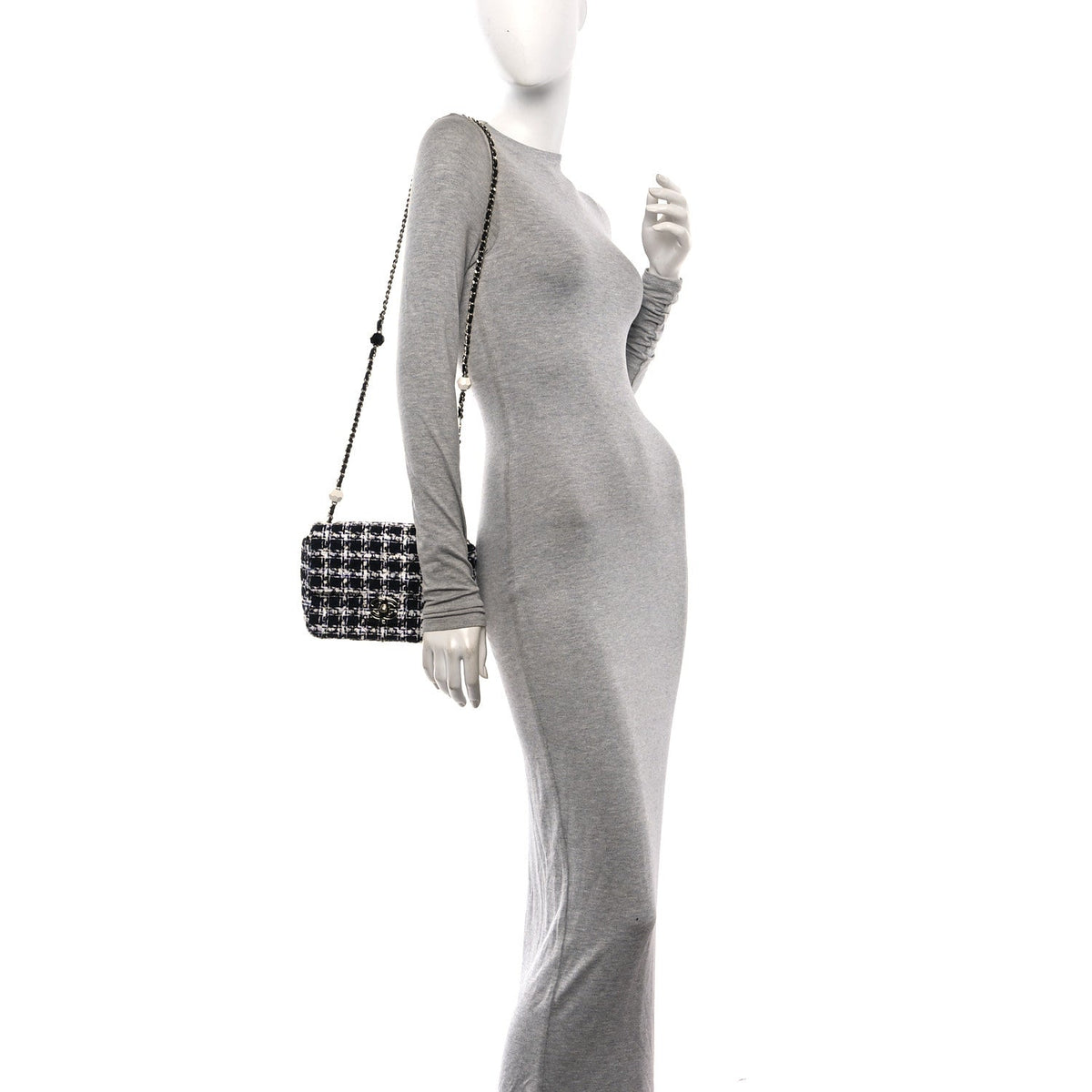 Mini Quilted Flap Shoulder Bag - White