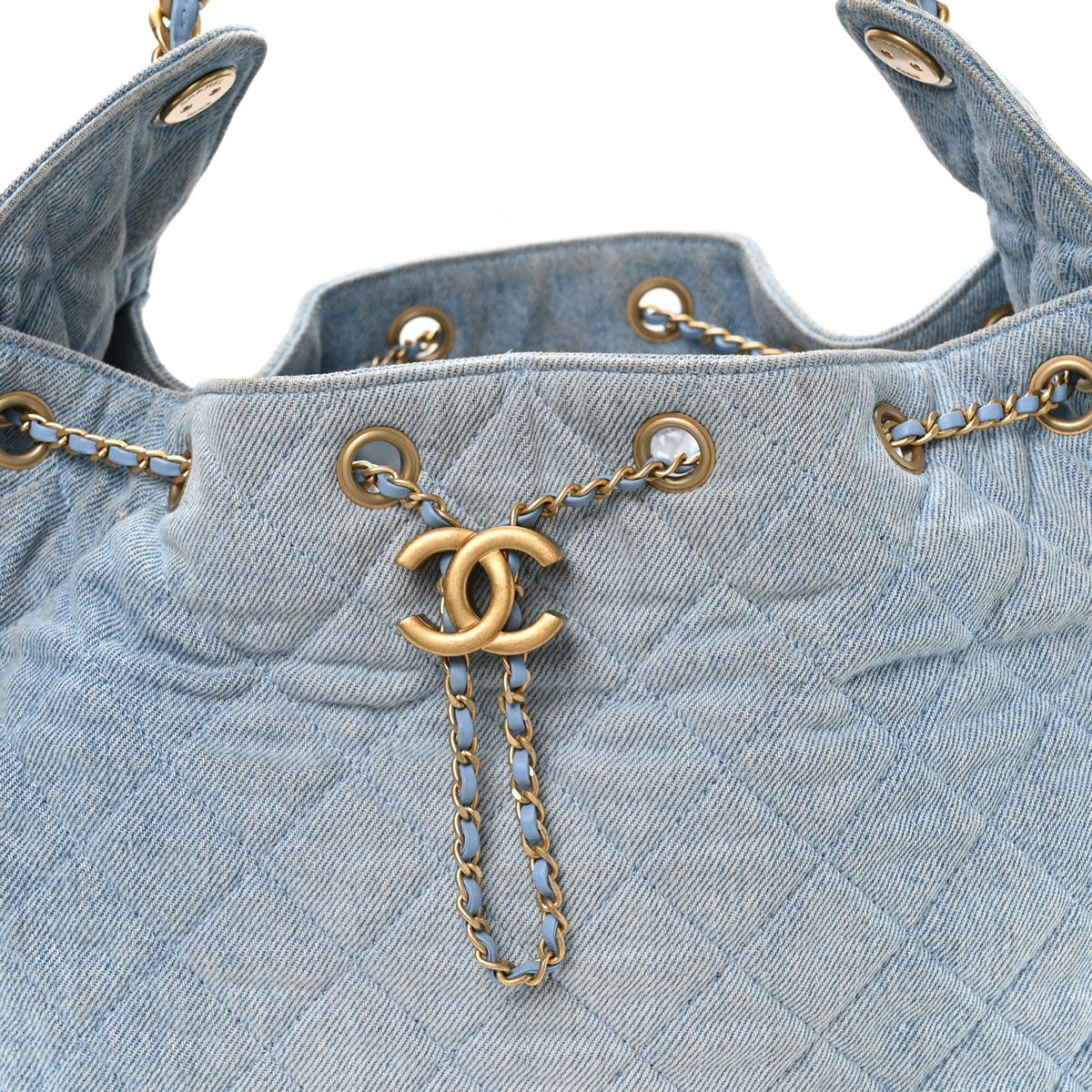 Medium Quilted Handbag - Blue