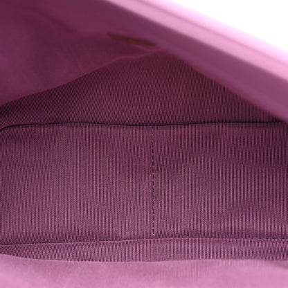Medium Quilted Goatskin Flap Shoulder Bag - Purple