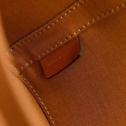 Medium Calfskin Canvas Handbag - Tan
