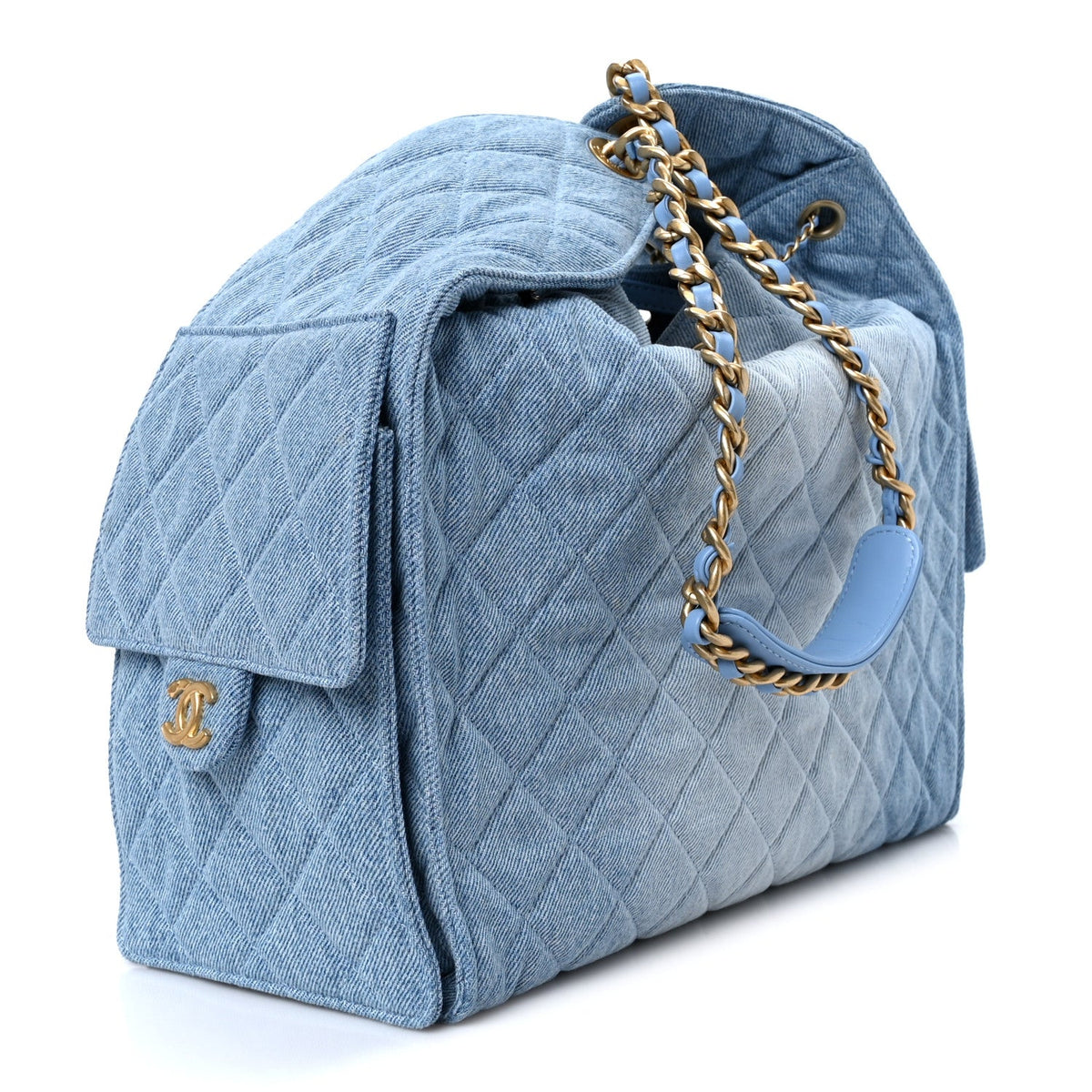Medium Quilted Handbag - Blue