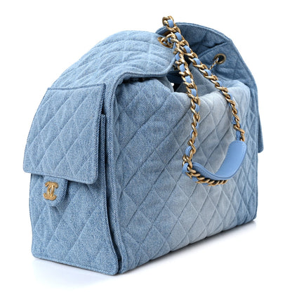 Medium Quilted Handbag - Blue