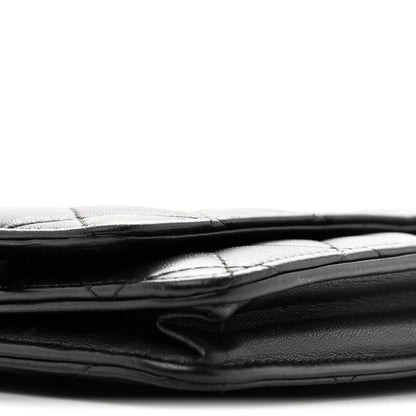 Quilted Lambskin Wallet Bag - Black
