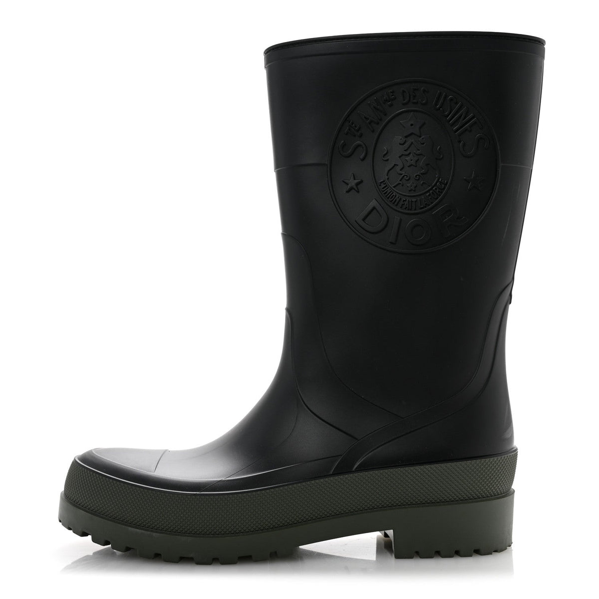 Rubber Union Rain Boots Black Military