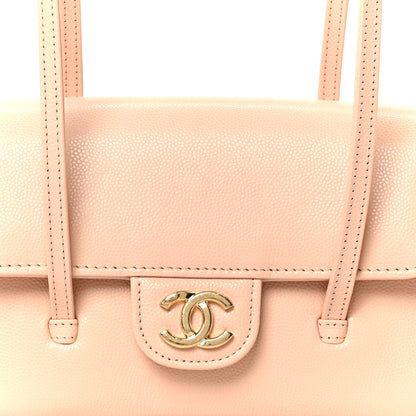 Mini Caviar Shoulder Bag - Pink