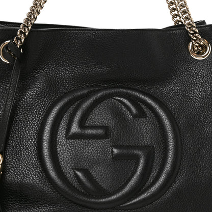 Medium Calfskin Shoulder Bag - Black