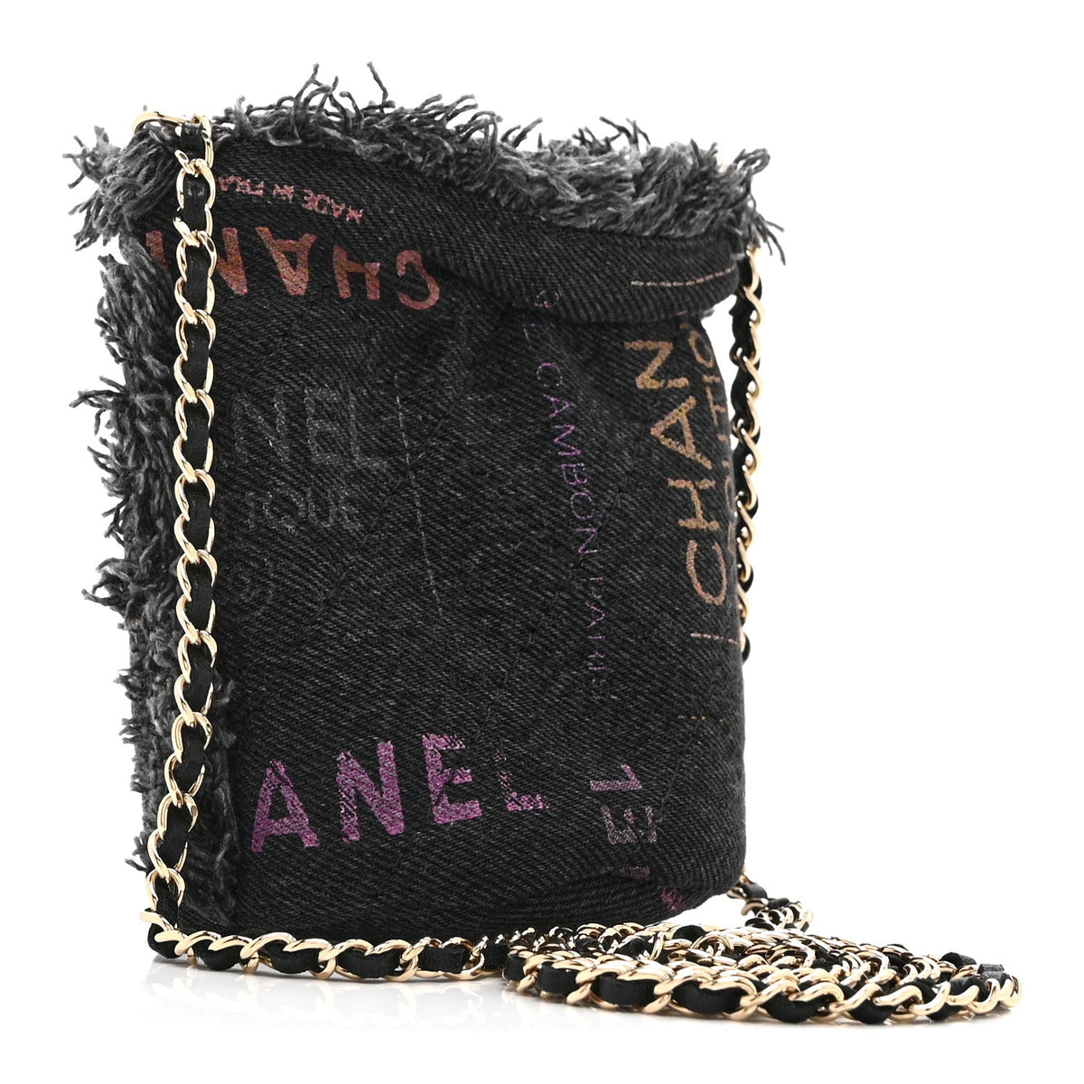 Mini Quilted Bucket Bag - Black