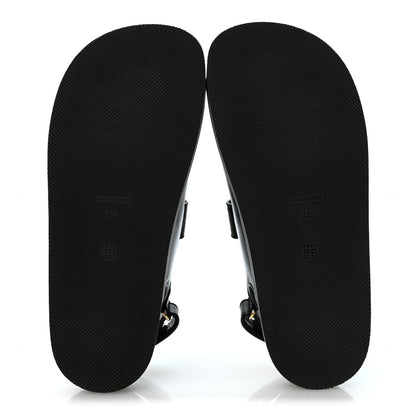 Givenchy Calfskin Women's 4G Strap Flat Sandals 37 Black