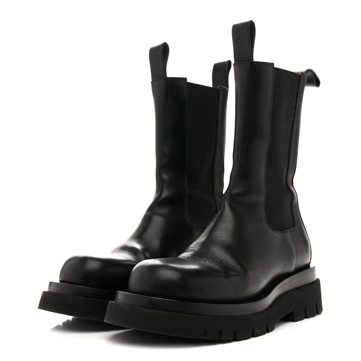 Bottega Veneta Calfskin The Lug Chelsea 55mm Women's Boots 36.5 Black