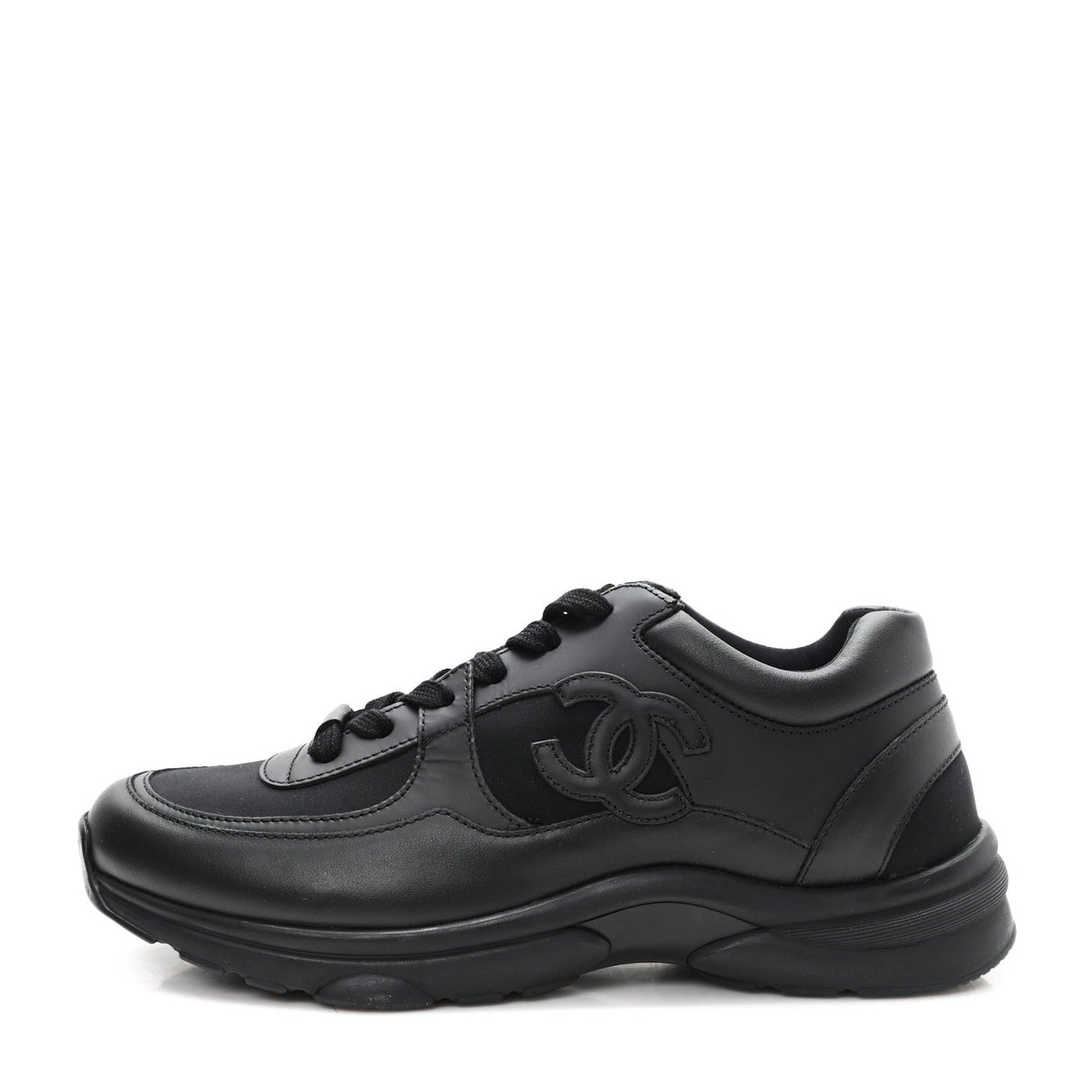 Calfskin Lambskin CC Uniform Sneakers Black