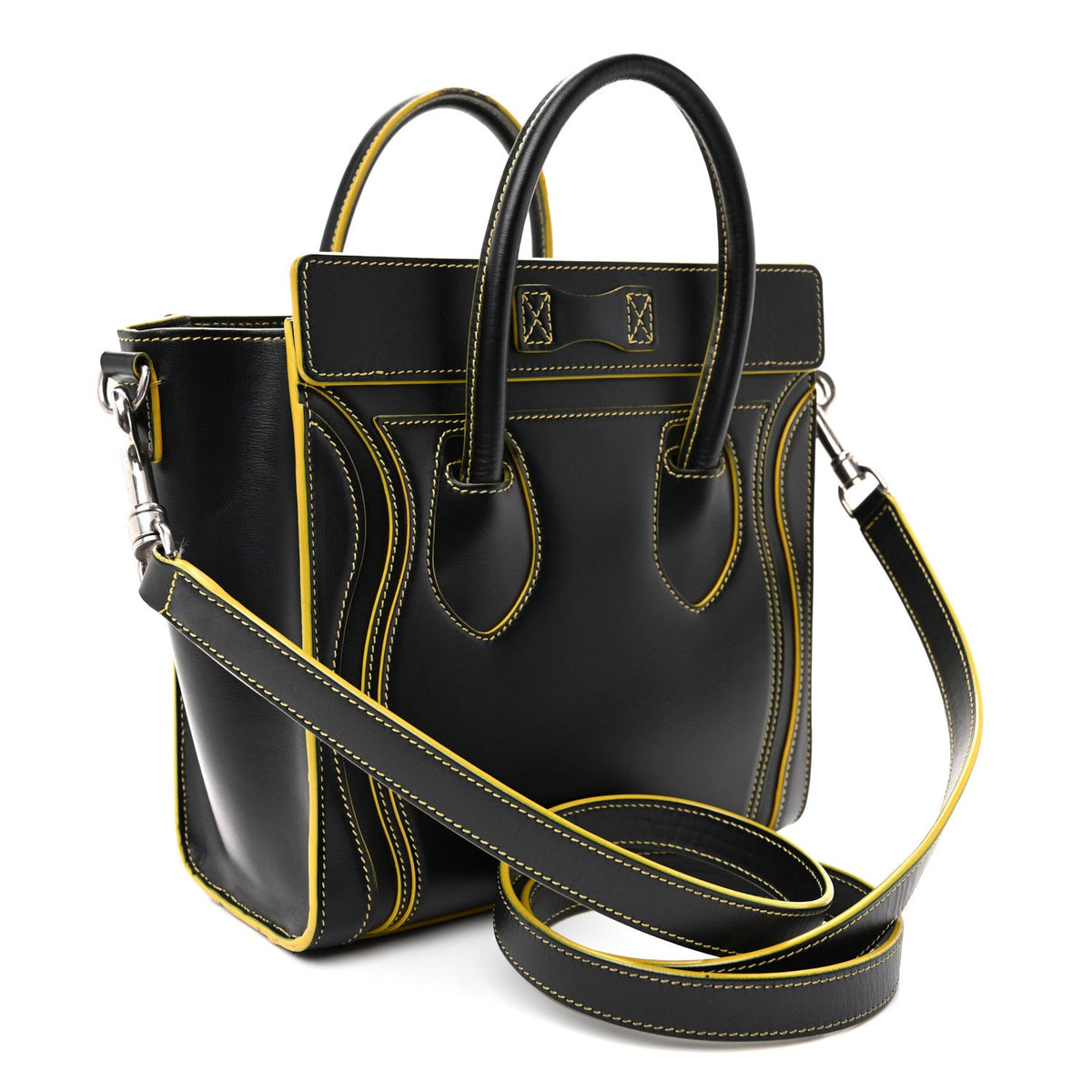 Nano Calfskin Travel Bag - Black