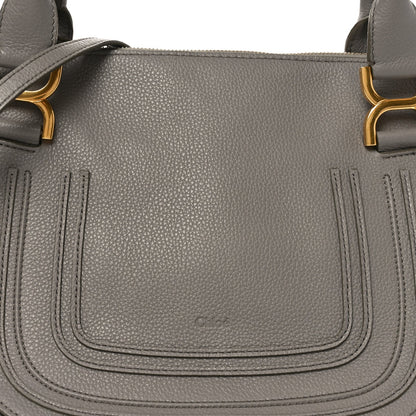 Small Calfskin Satchel Bag - Grey