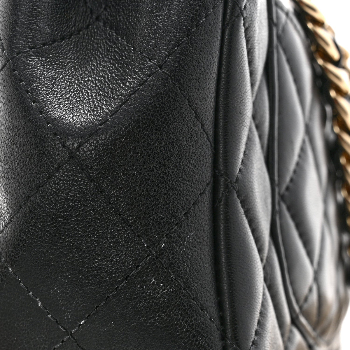Mini Quilted Lambskin Flap Shoulder Bag - Tan