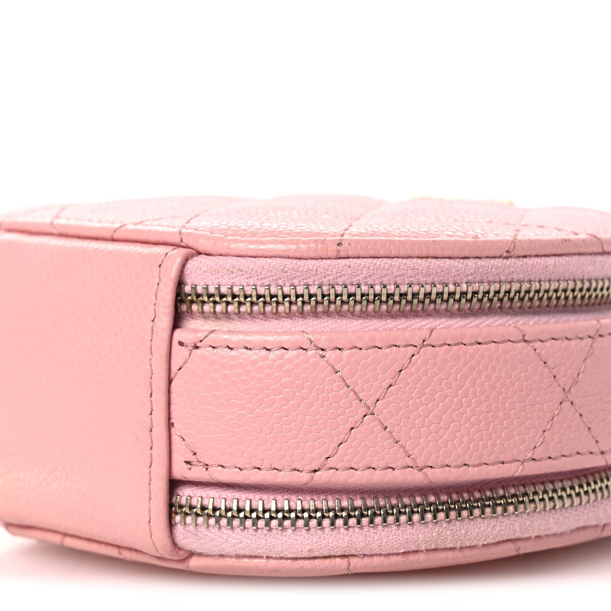 Quilted Caviar Handbag - Pink