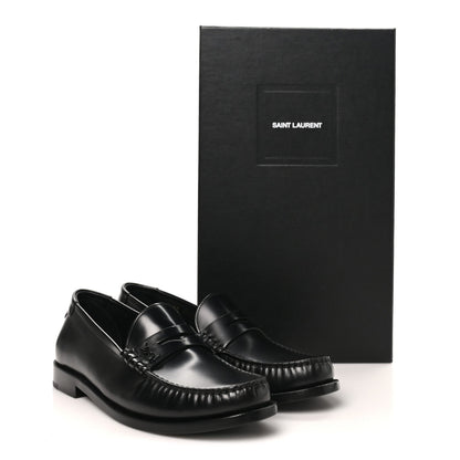 Saint Laurent Calfskin Men's Le Loafer 15 Moccasins 40 Black