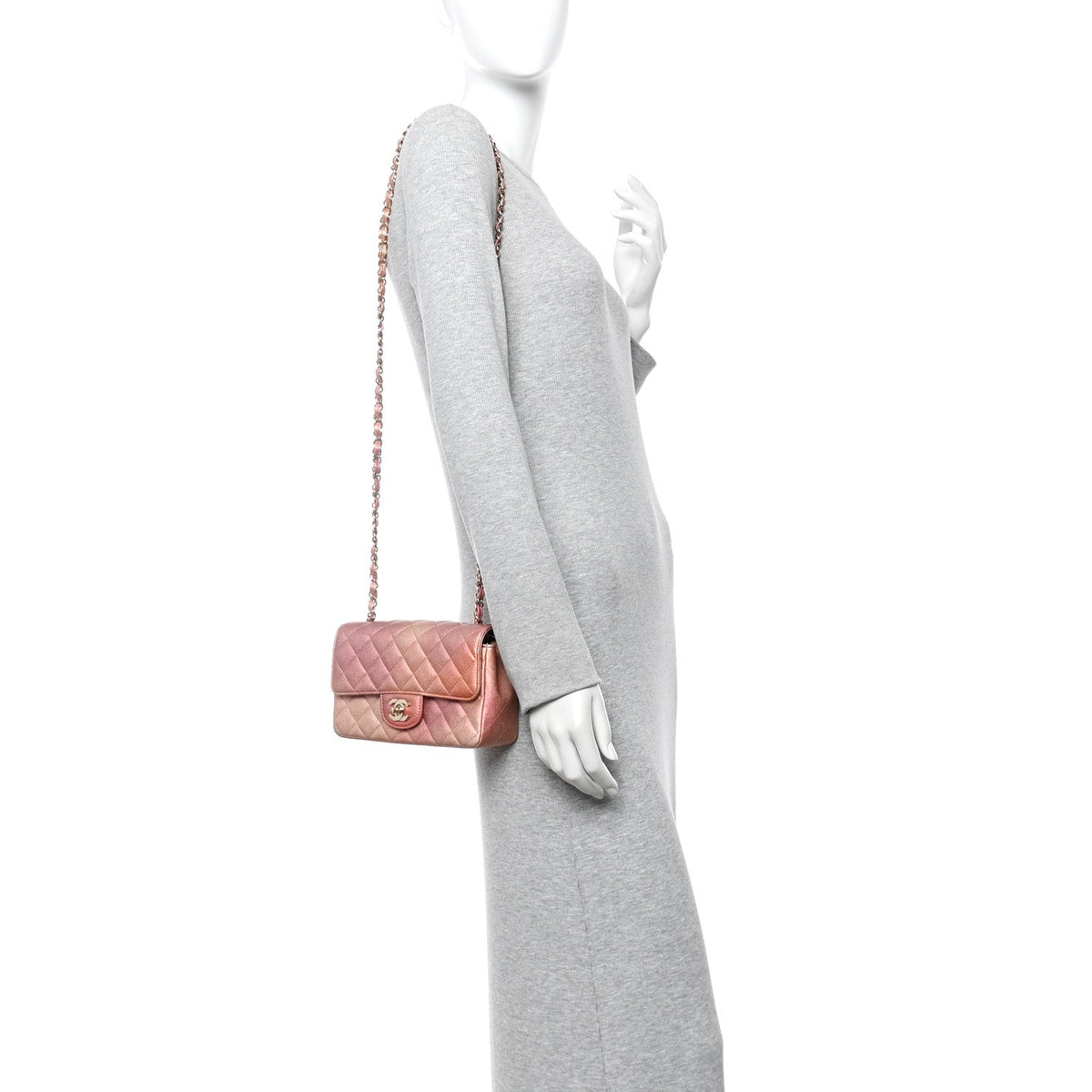 Mini Quilted Lambskin Flap Shoulder Bag - Tan