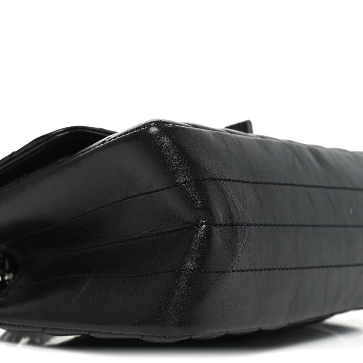 Mini Quilted Calfskin Flap Shoulder Bag - Black