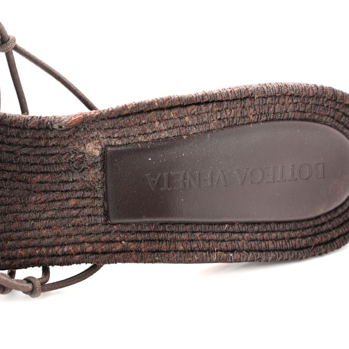 Bottega Veneta Raffia Elasticized Women's Cindy Stretch Mule Sandals 39 Bitter Chocolate