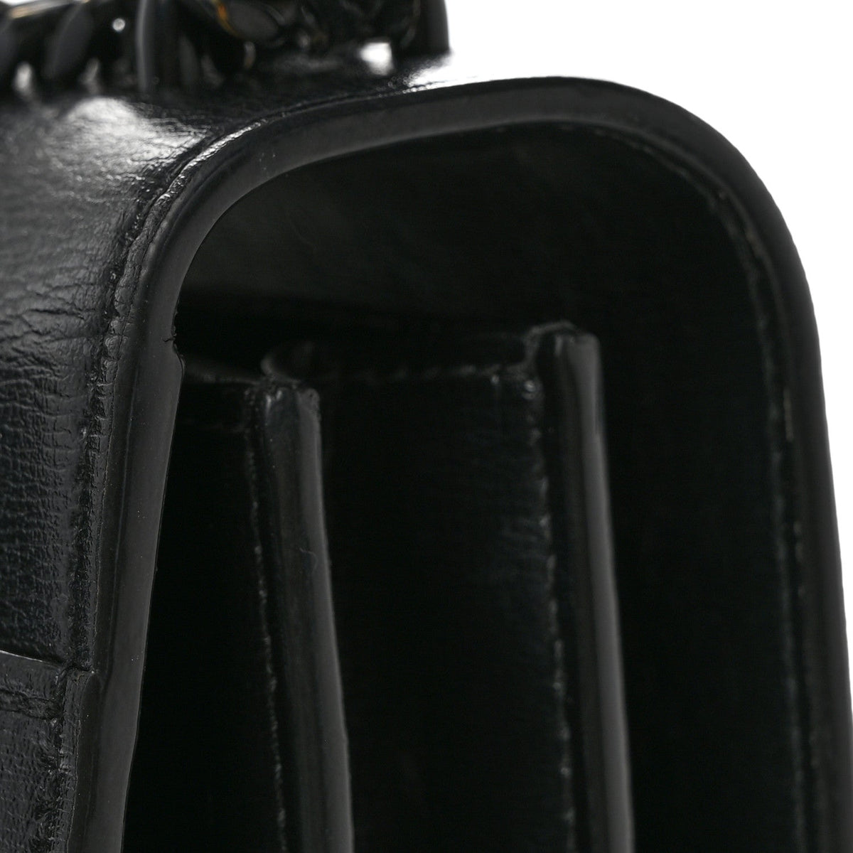 Medium Calfskin Satchel Bag - Black