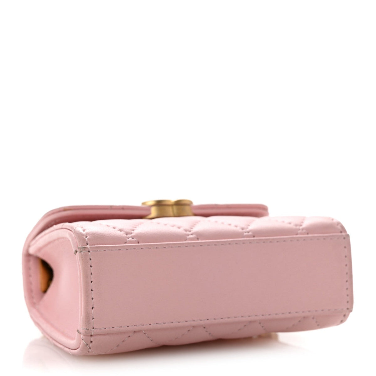 Mini Quilted Lambskin Flap Shoulder Bag - Pink