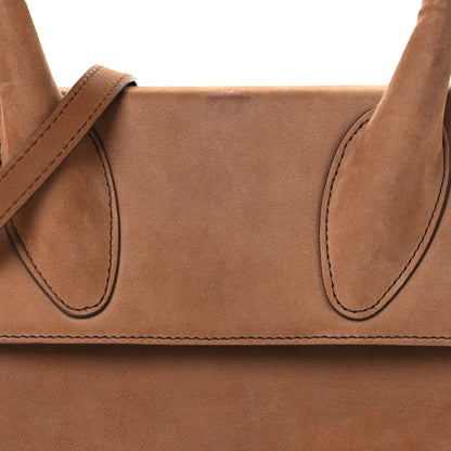 Suede Handbag - Brown