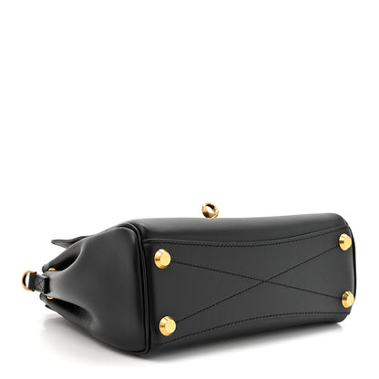 Mini Calfskin Handbag - Black