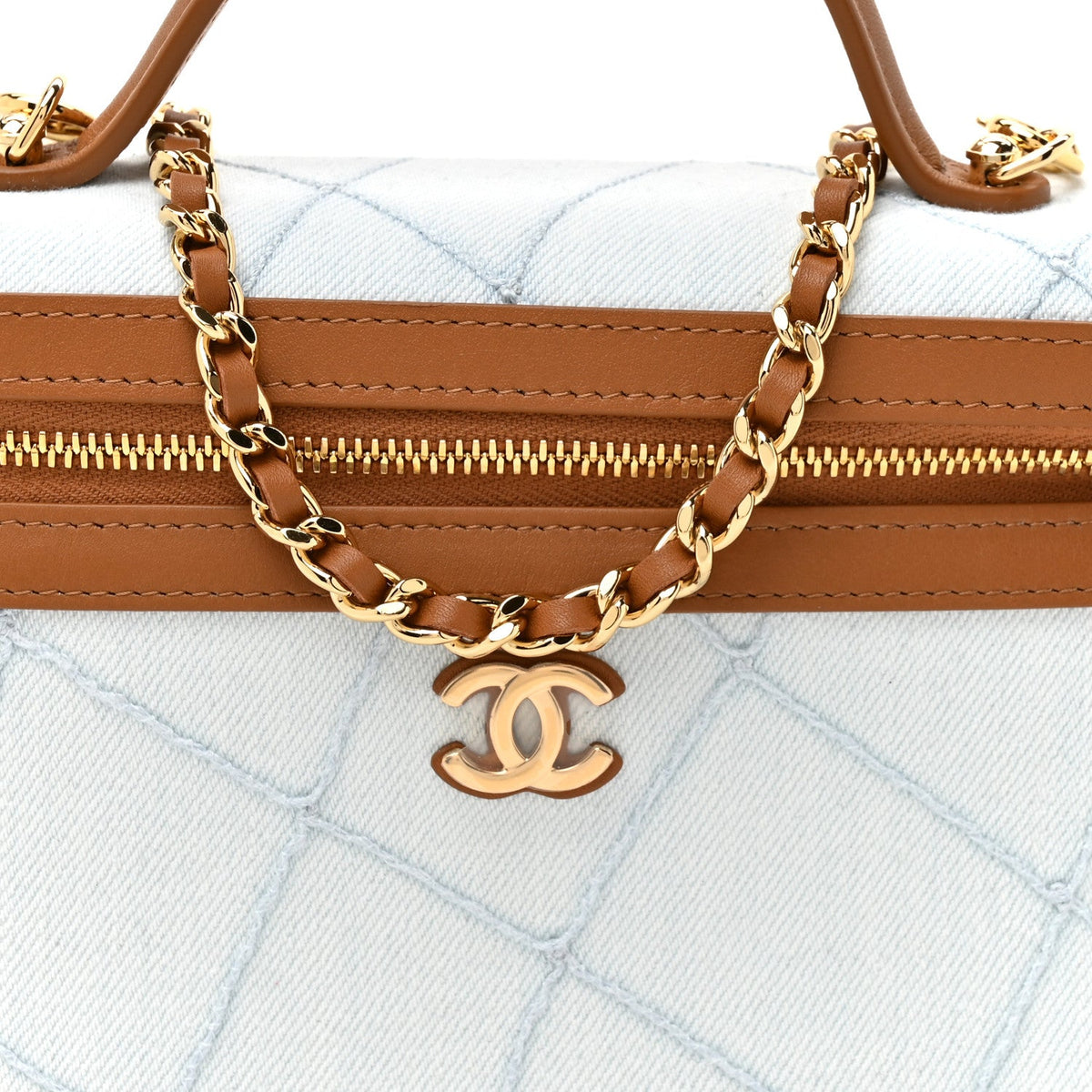 Quilted Calfskin Handbag - Blue