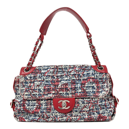 Lambskin Flap Shoulder Bag - Blue
