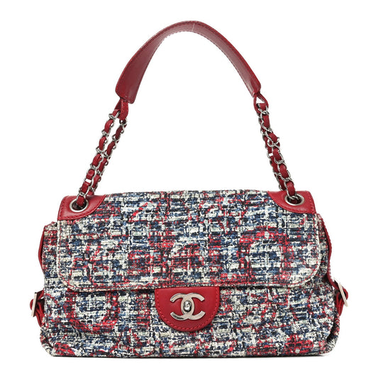 Lambskin Flap Shoulder Bag - Blue