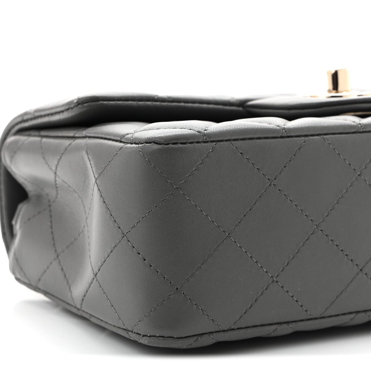 Mini Quilted Lambskin Flap Shoulder Bag - Tan