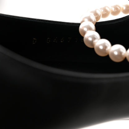 Chanel Pearl Cap Toe Chain Women's Ballerina Flats