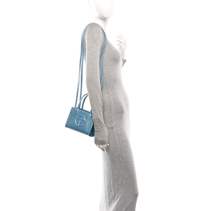 Small Leather Handbag - Blue