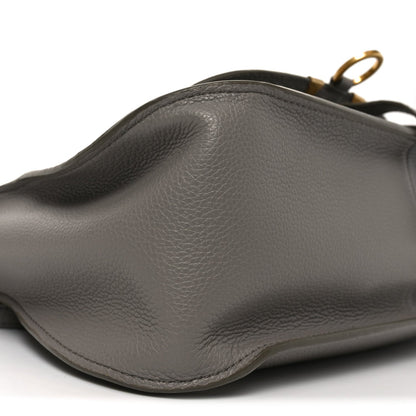 Small Calfskin Satchel Bag - Grey