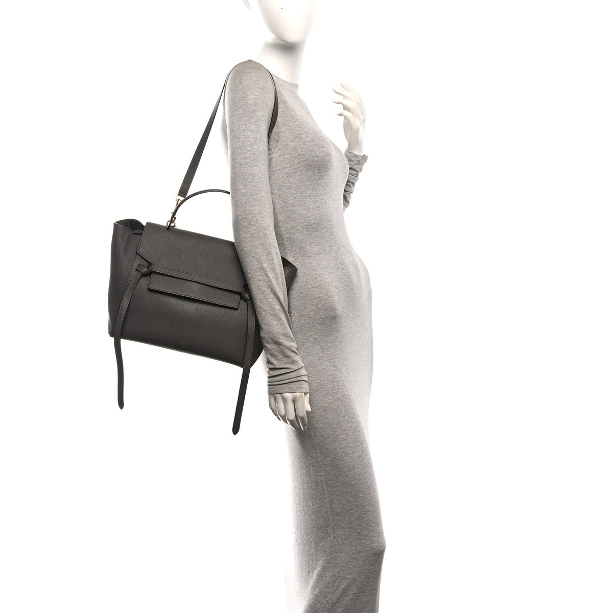 Calfskin Belt Bag - Grey