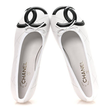 Chanel Lambskin Quilted CC Cambon Women's Ballet Flats