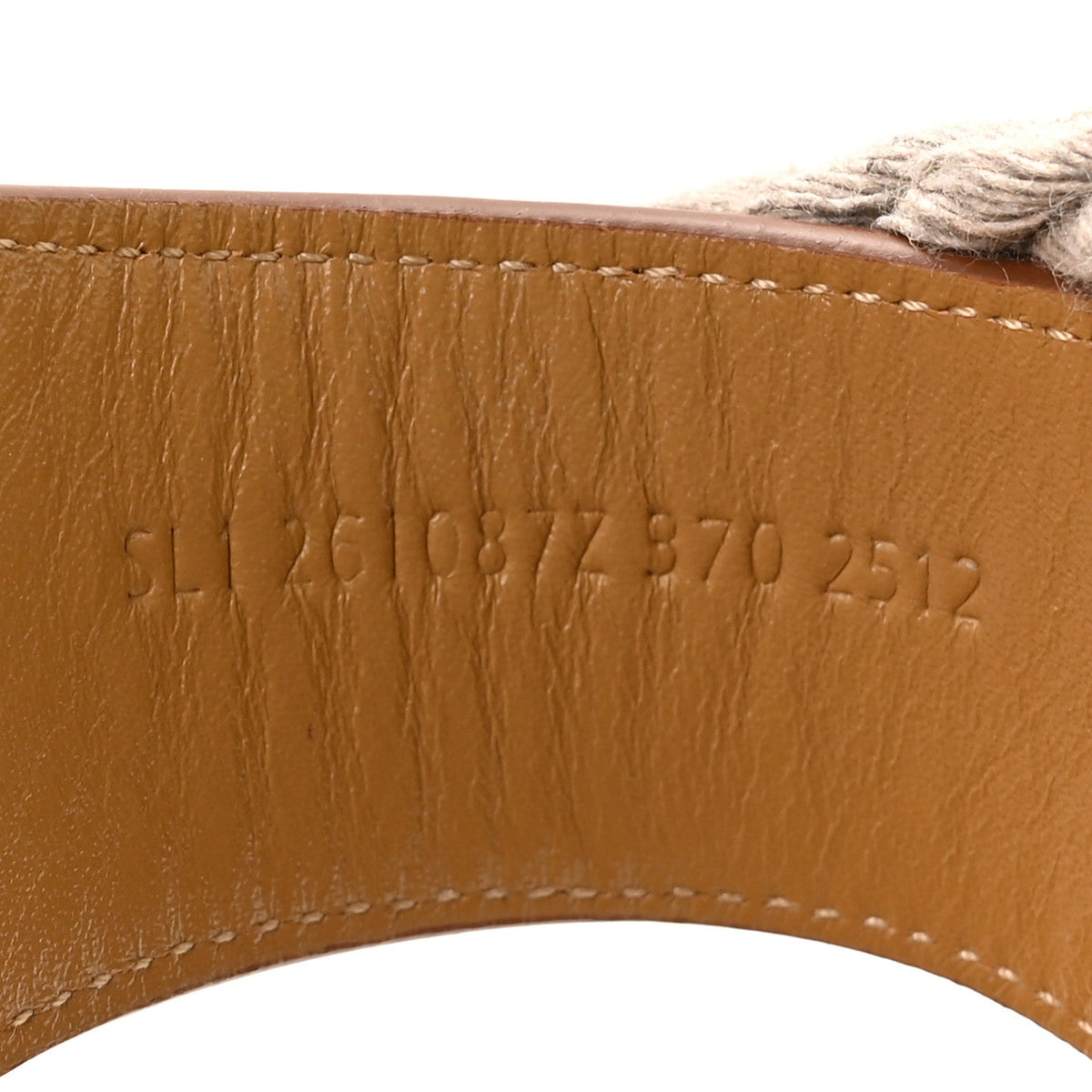 Hermès Calfskin Cork Women's Medusa 30 Sandals 37 Naturel