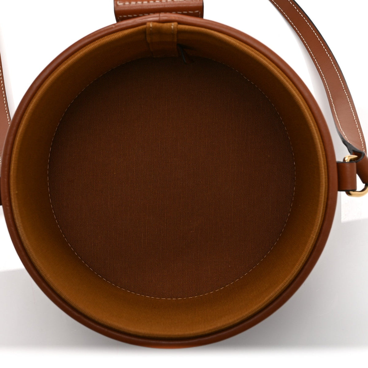 Medium Calfskin Canvas Handbag - Tan