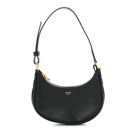 Mini Calfskin Shoulder Bag - Black