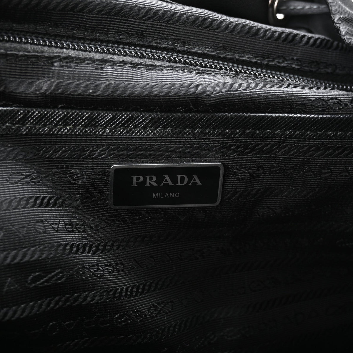 Medium Nylon Backpack - Black
