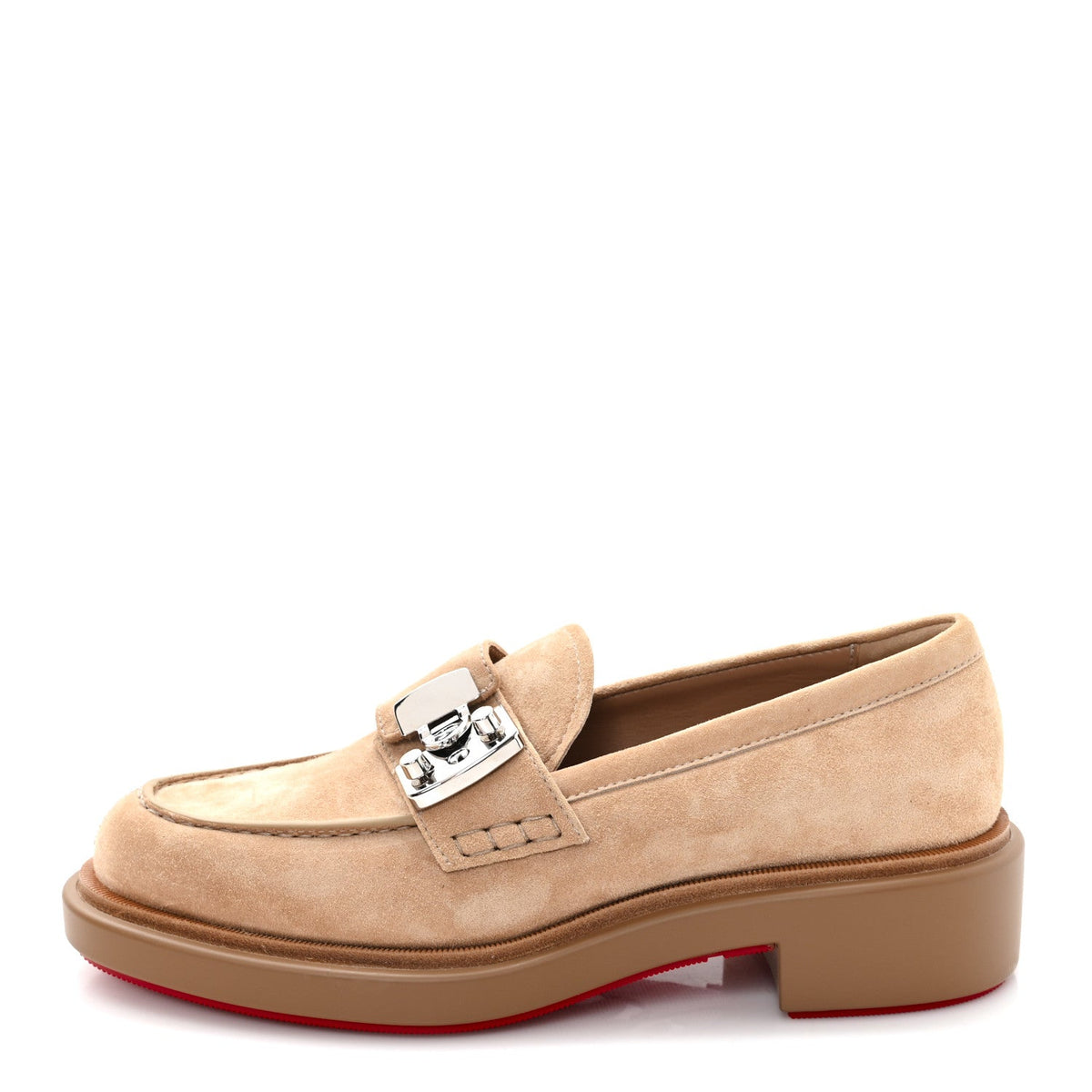 Suede Urban Moc Lock Loafers Beige