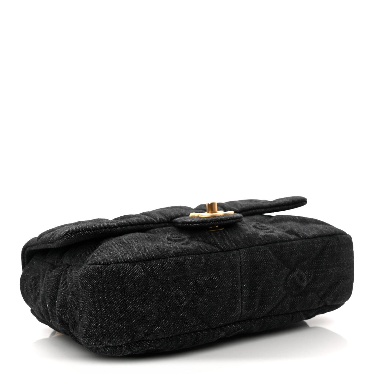 Medium Quilted Flap Shoulder Bag - Black