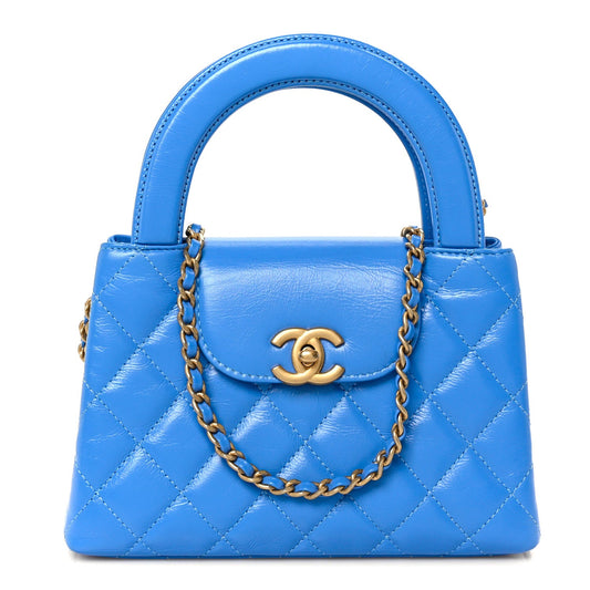 Nano Quilted Calfskin Handbag - Blue