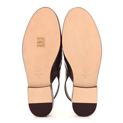 Chanel Shiny Calfskin Slingback CC Women's Loafers