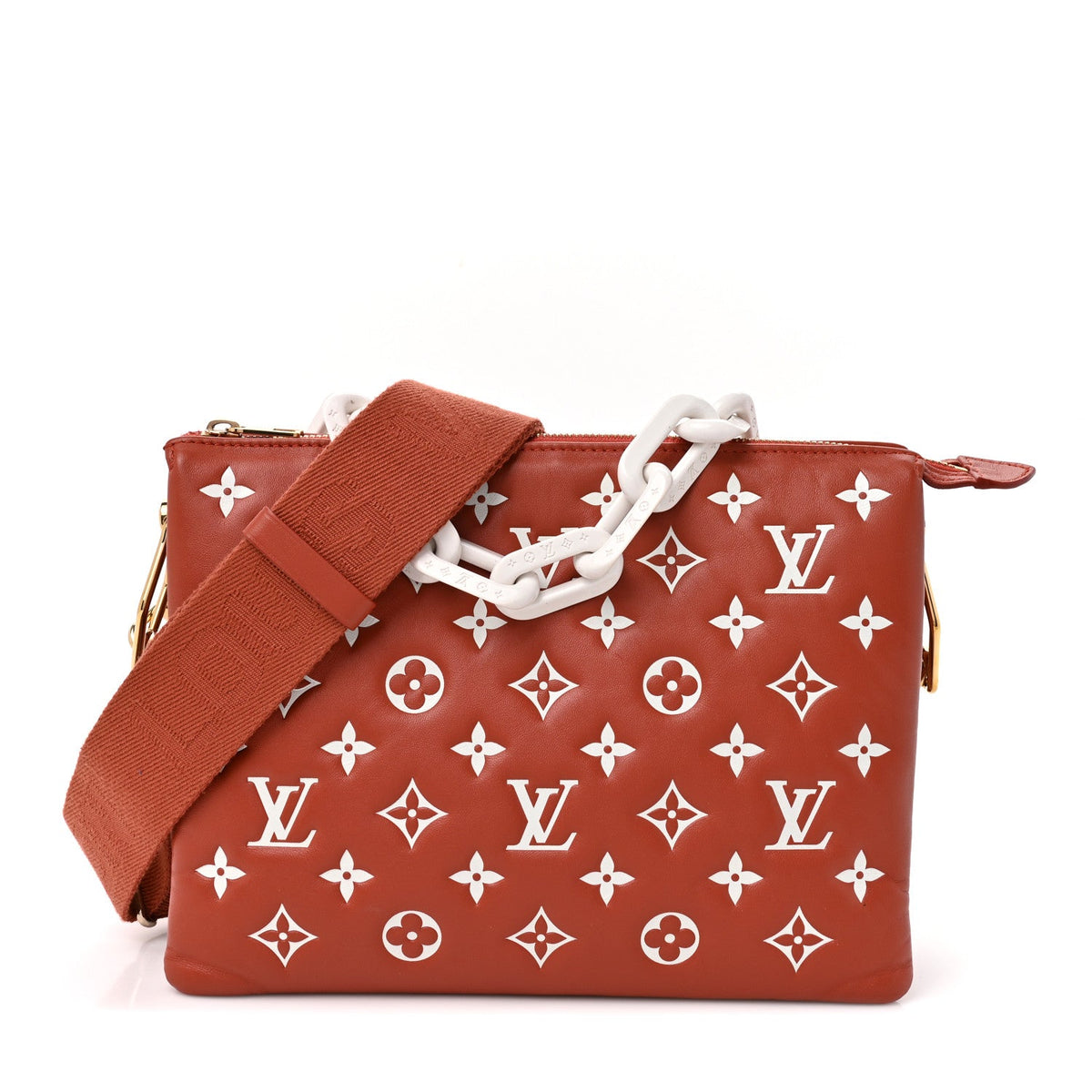 Lambskin Handbag - Brown